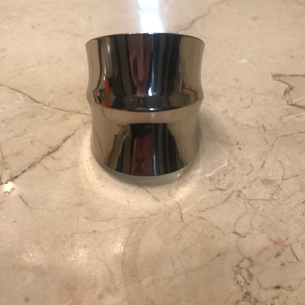 Silver mirror looking like cuff bracelet